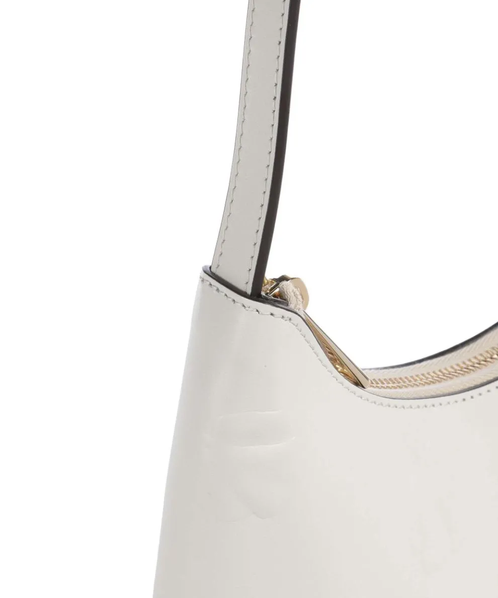 Diamante Mini Schultertasche fein genarbtes Leder elfenbein