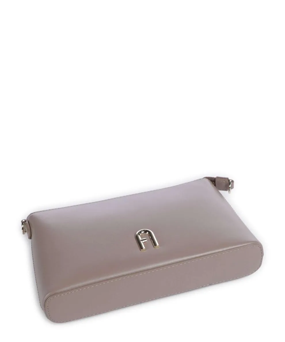 Diamante Mini Umhängetasche fein genarbtes Leder taupe