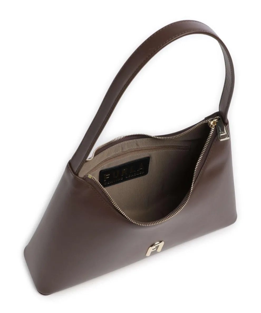 Diamante S Schultertasche Leder dunkelbraun