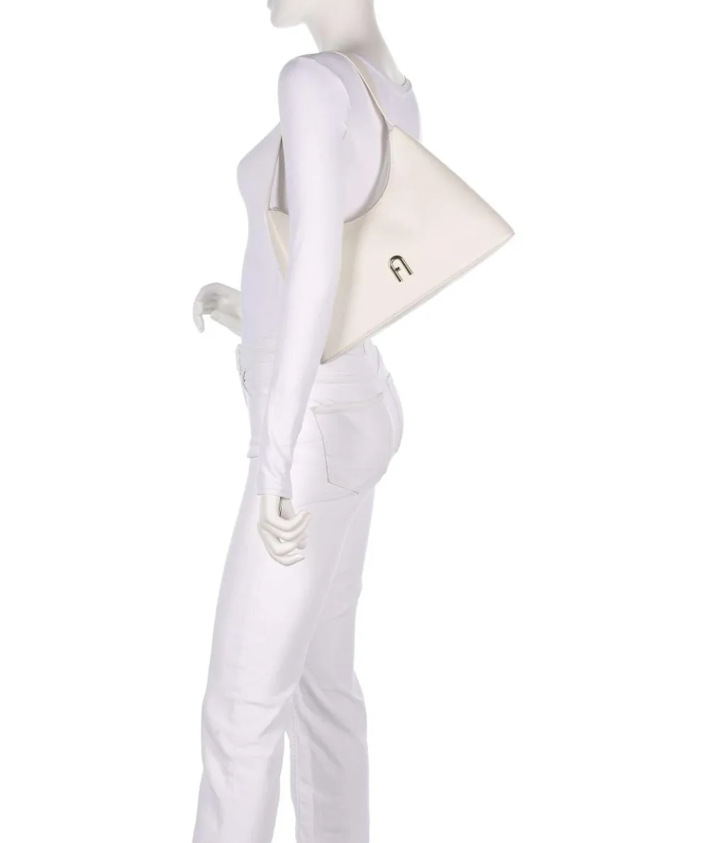 Diamante S Schultertasche Leder weiß