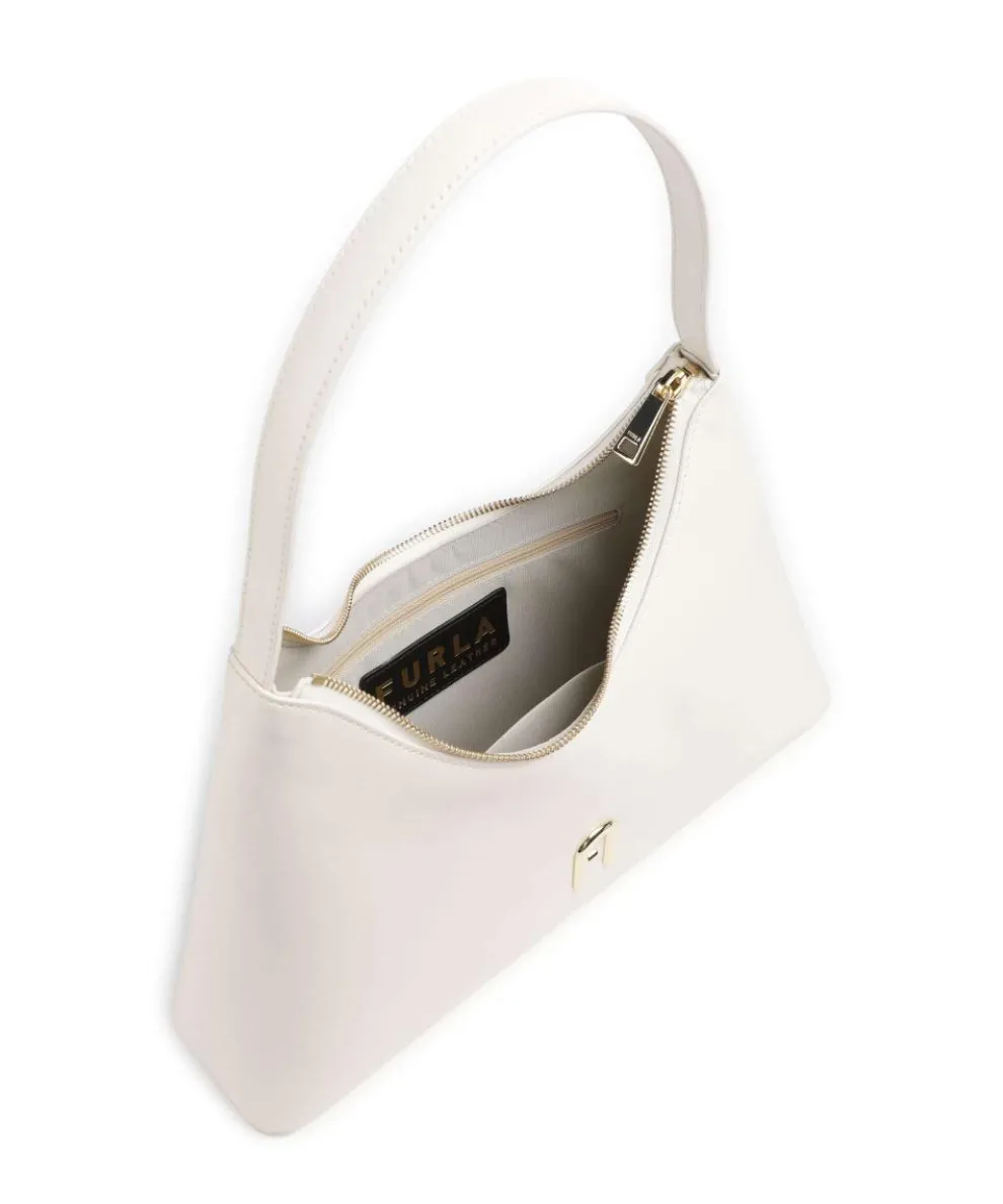 Diamante S Schultertasche Leder weiß