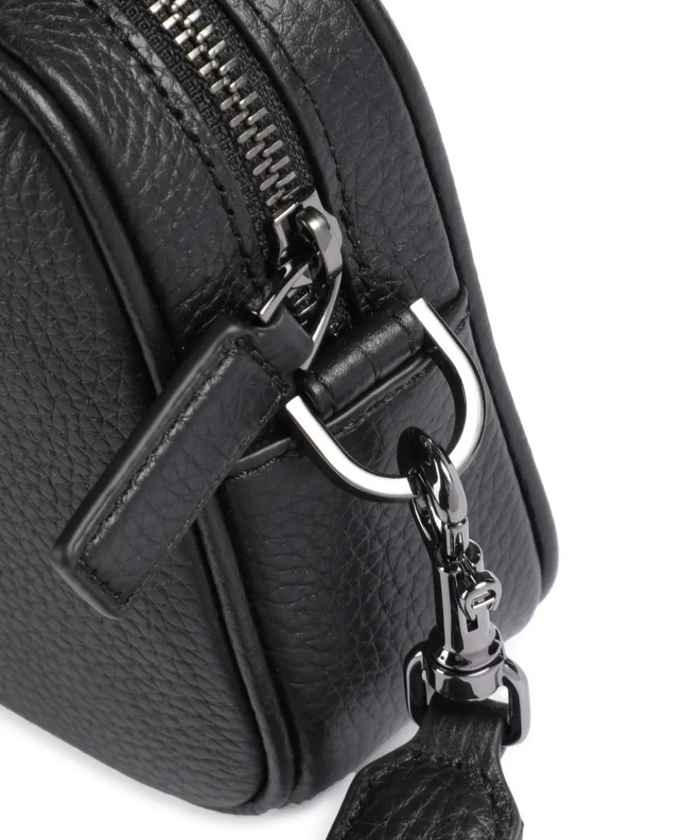 Diego S Umhängetasche genarbtes Rindsleder schwarz