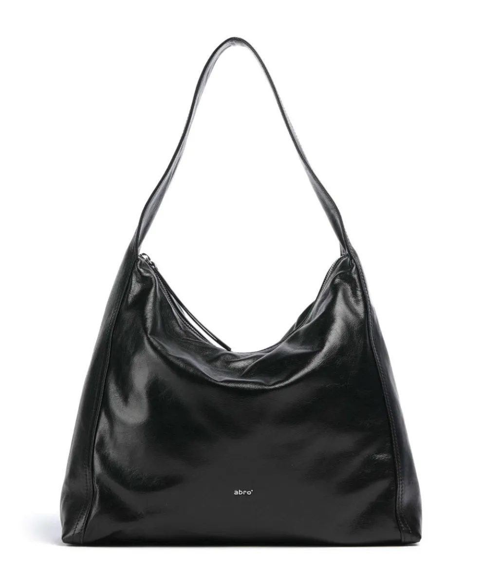 Dioniso Amber Beuteltasche fein genarbtes Leder schwarz