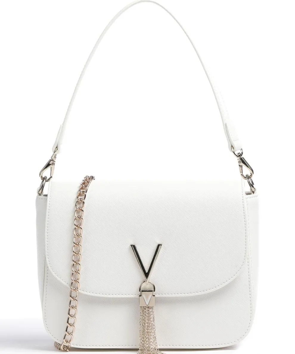 Divina Sa Schultertasche Lederimitat weiß