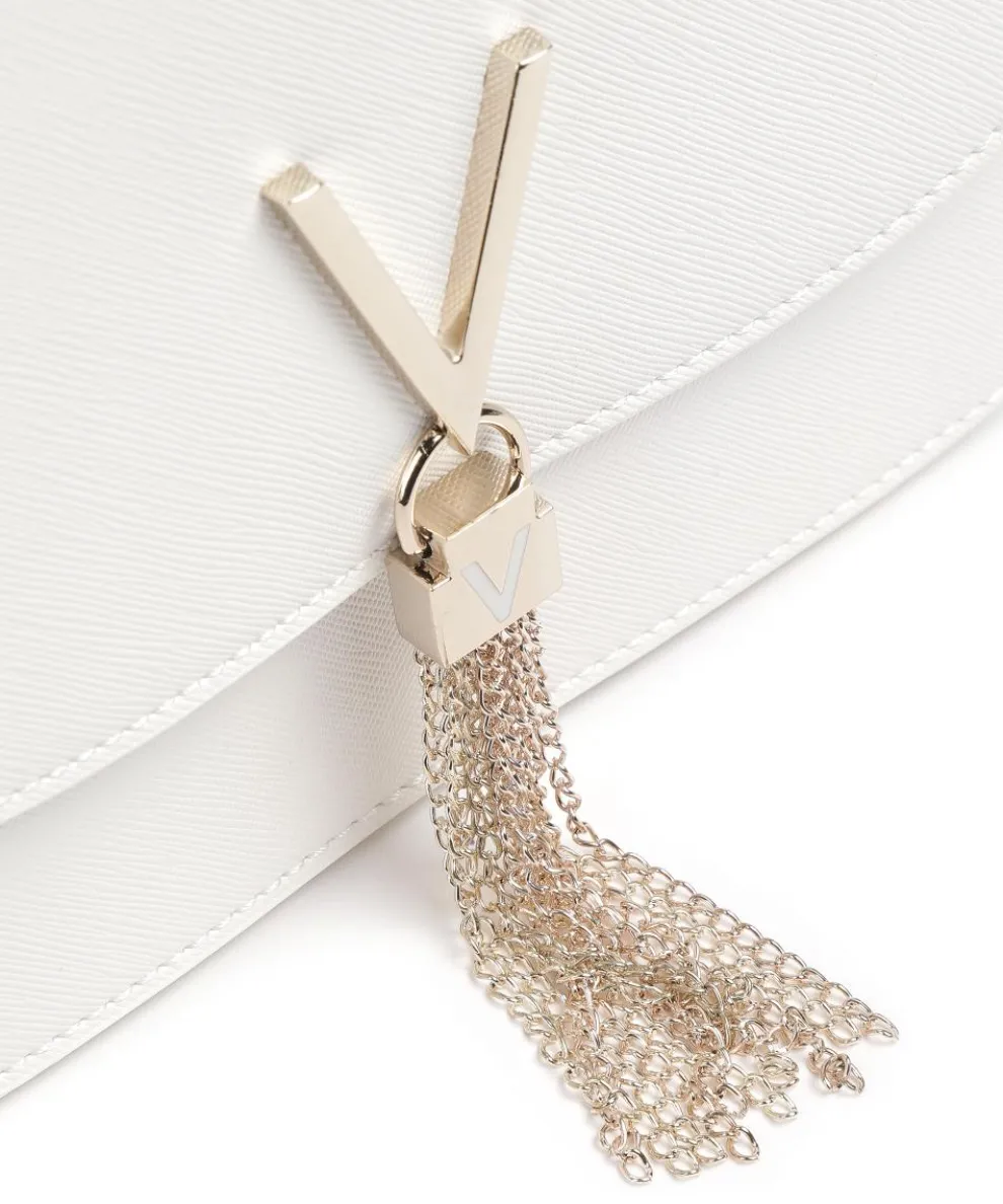 Divina Sa Schultertasche Lederimitat weiß