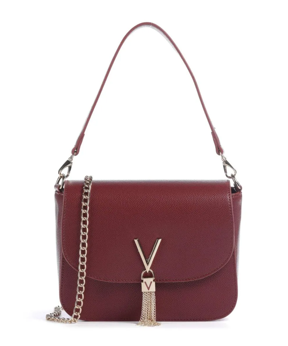 Divina Schultertasche Lederimitat wein