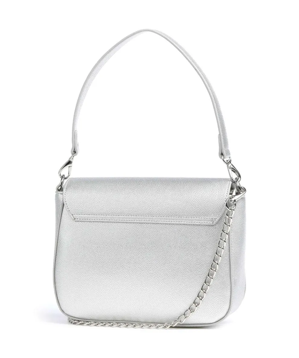 Divina Schultertasche Lederimitat silber