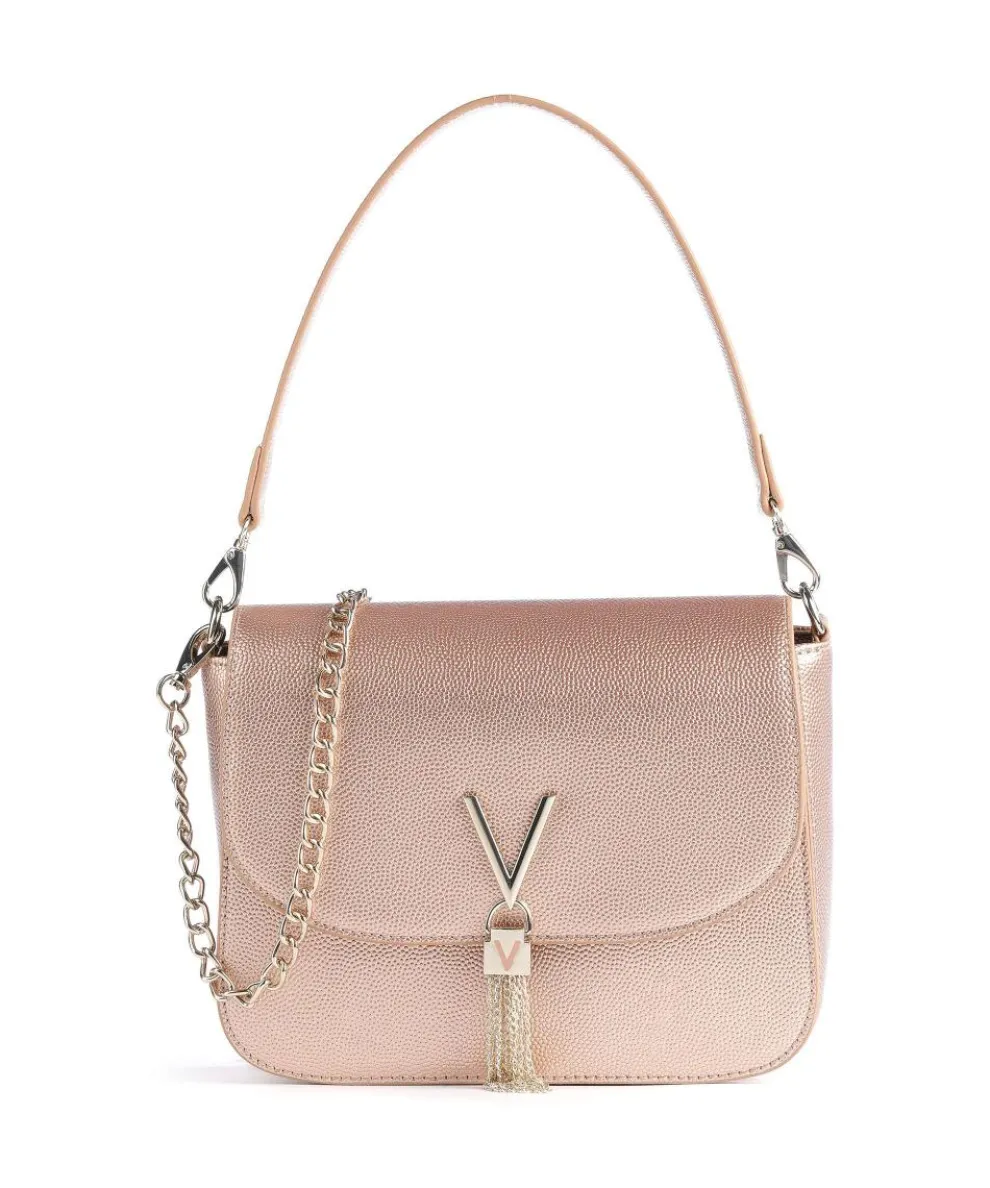 Divina Schultertasche Lederimitat roségold