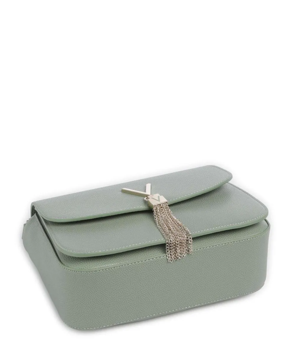 Divina Schultertasche Lederimitat grünblau