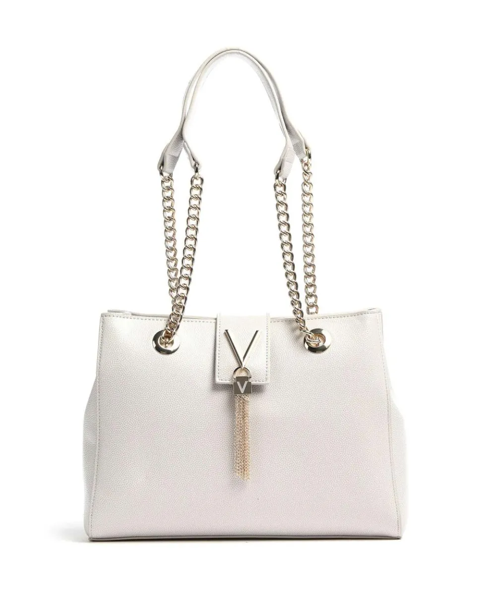 Divina Shopper Lederimitat hellgrau