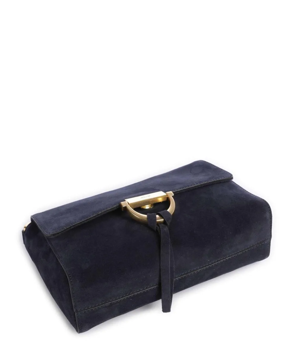 Suede Temi Schultertasche aufgerautes Leder navy