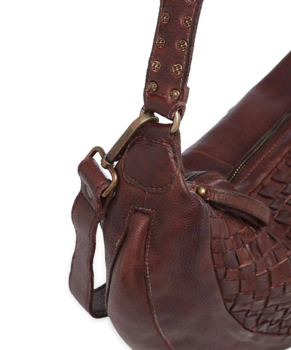 Venusweg 8 Beuteltasche genarbtes Leder dunkelbraun