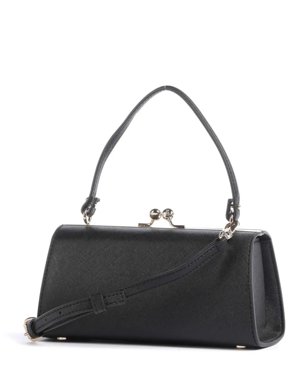 Doll Frame Saffiano XL Handtasche Lederimitat schwarz