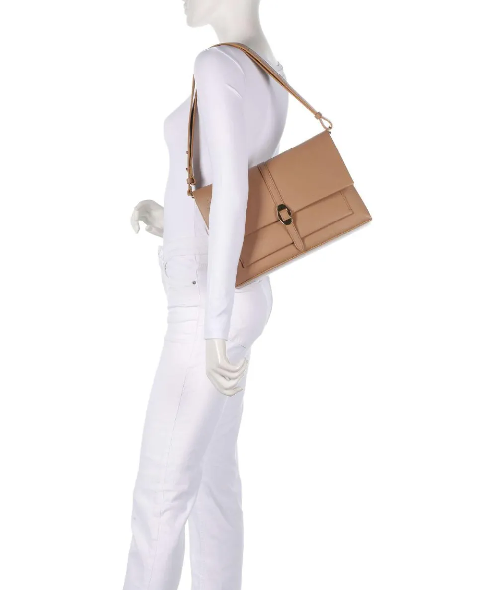 Dorian Schultertasche genarbtes Rindsleder hellbraun