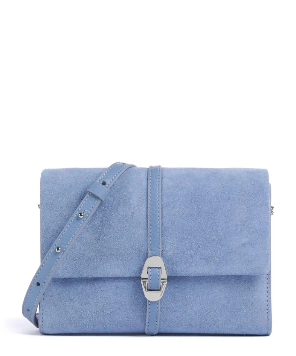 Dorian Suede Umhängetasche aufgerautes Rindsleder blau