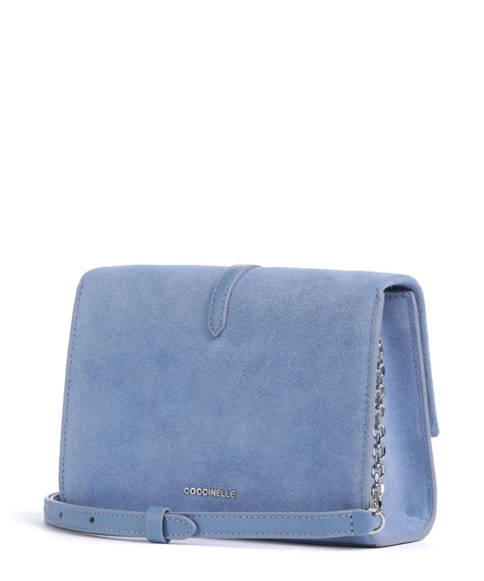 Dorian Suede Umhängetasche aufgerautes Rindsleder blau