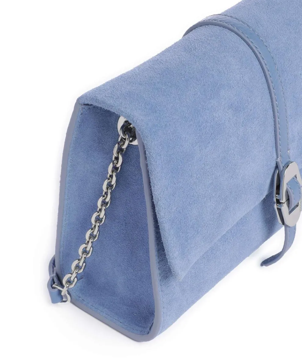 Dorian Suede Umhängetasche aufgerautes Rindsleder blau