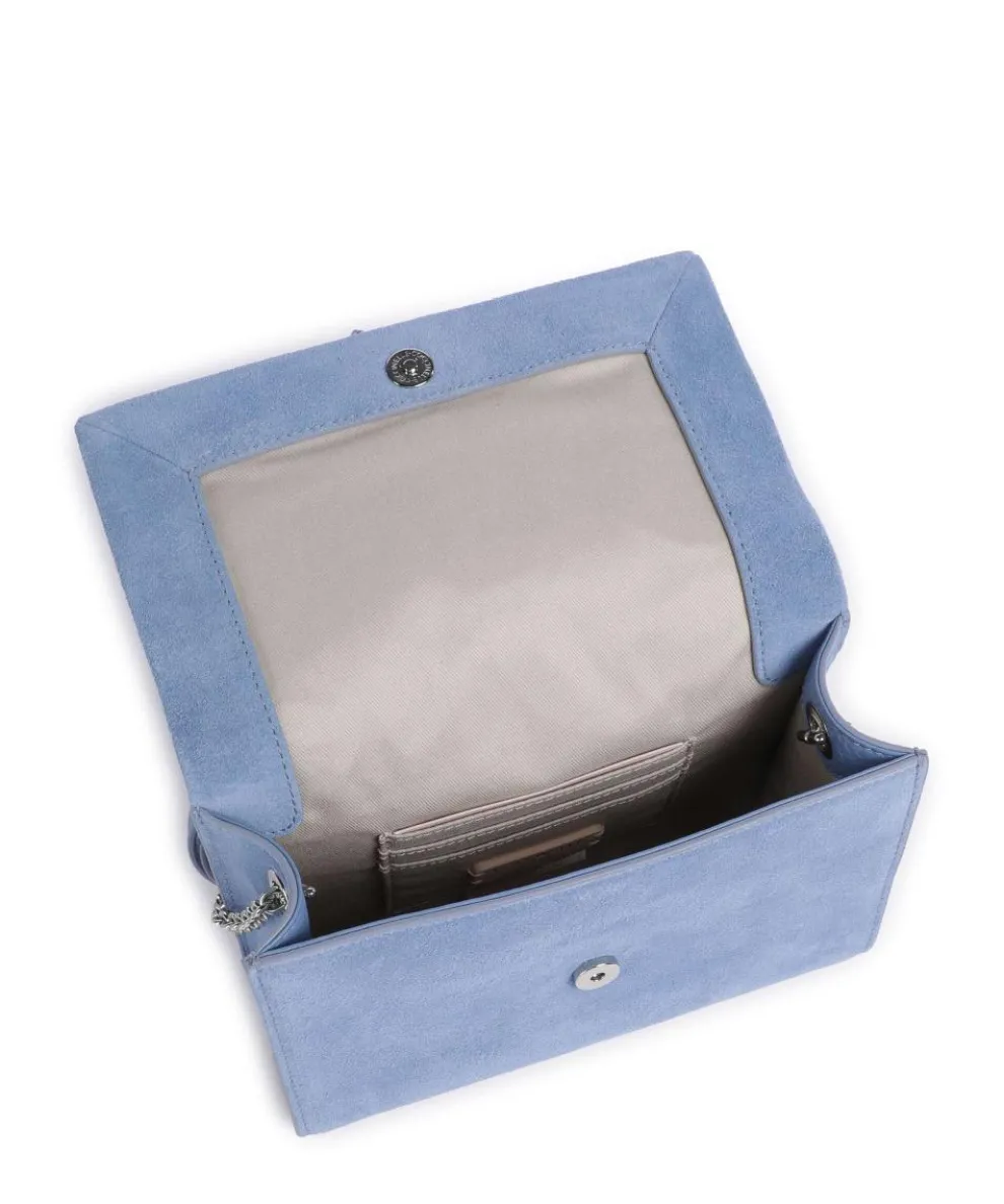 Dorian Suede Umhängetasche aufgerautes Rindsleder blau