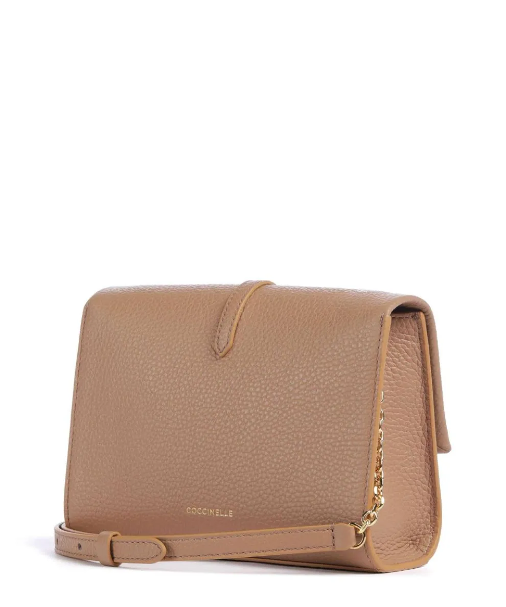 Dorian Umhängetasche genarbtes Rindsleder hellbraun