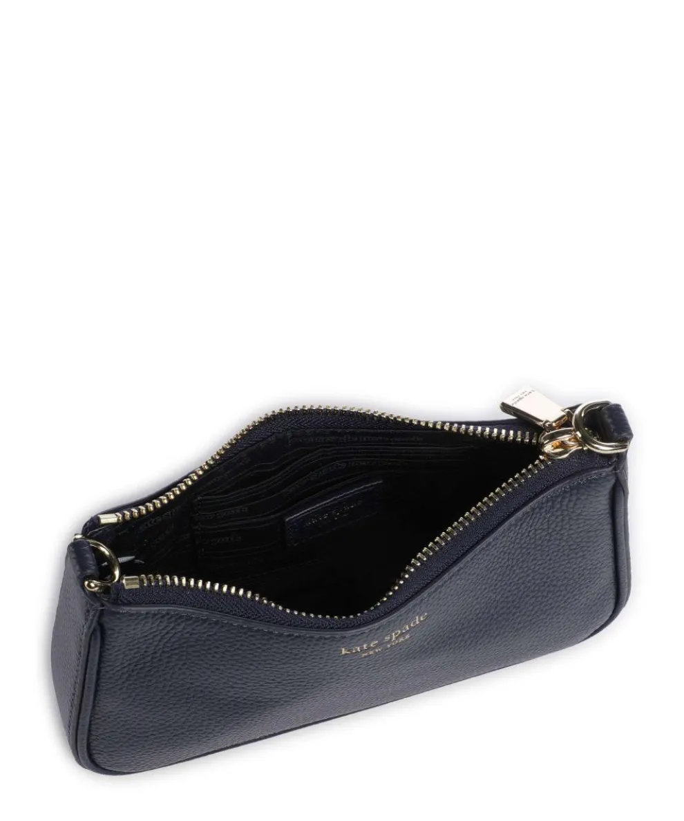 Double Up Umhängetasche genarbtes Rindsleder navy