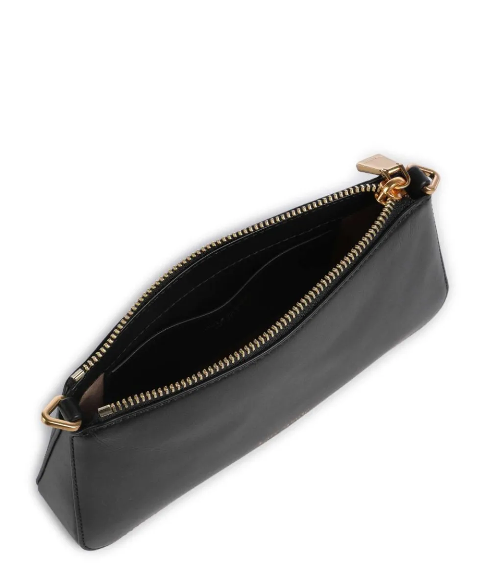 Grace Schultertasche fein genarbtes Rindsleder schwarz