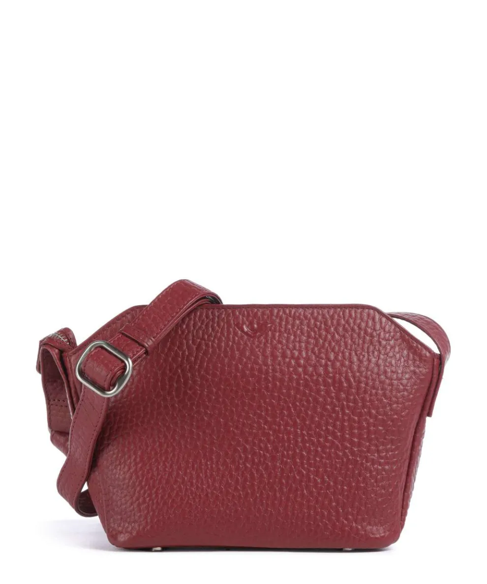 Hirsch Orania Umhängetasche genarbtes Leder rot
