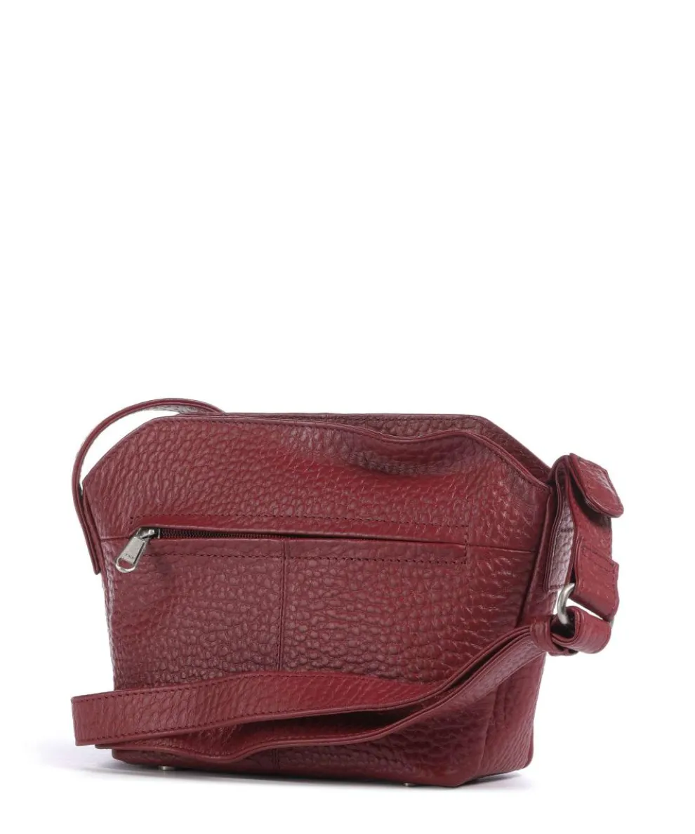Hirsch Orania Umhängetasche genarbtes Leder rot