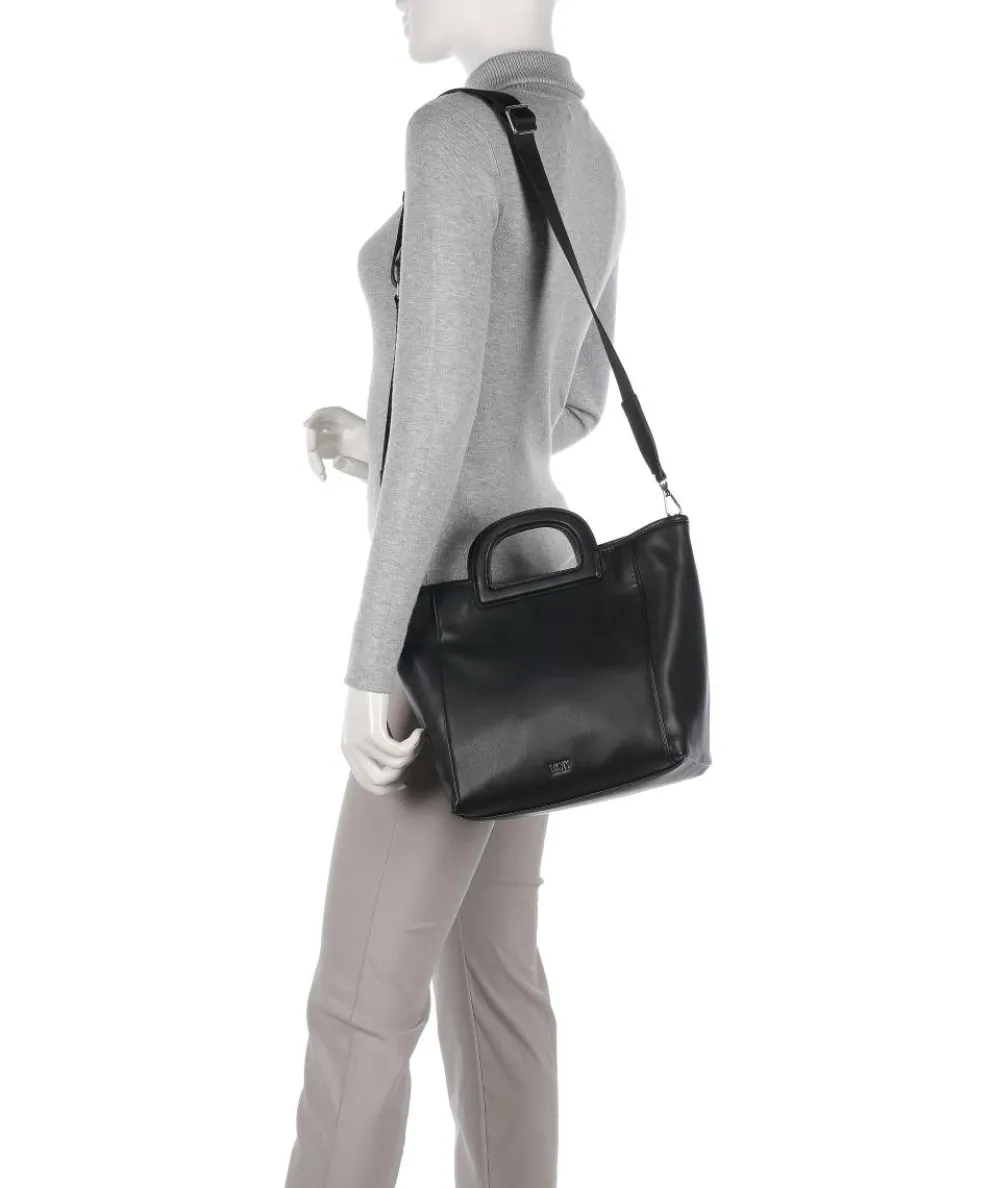 Drew Handtasche Lederimitat schwarz