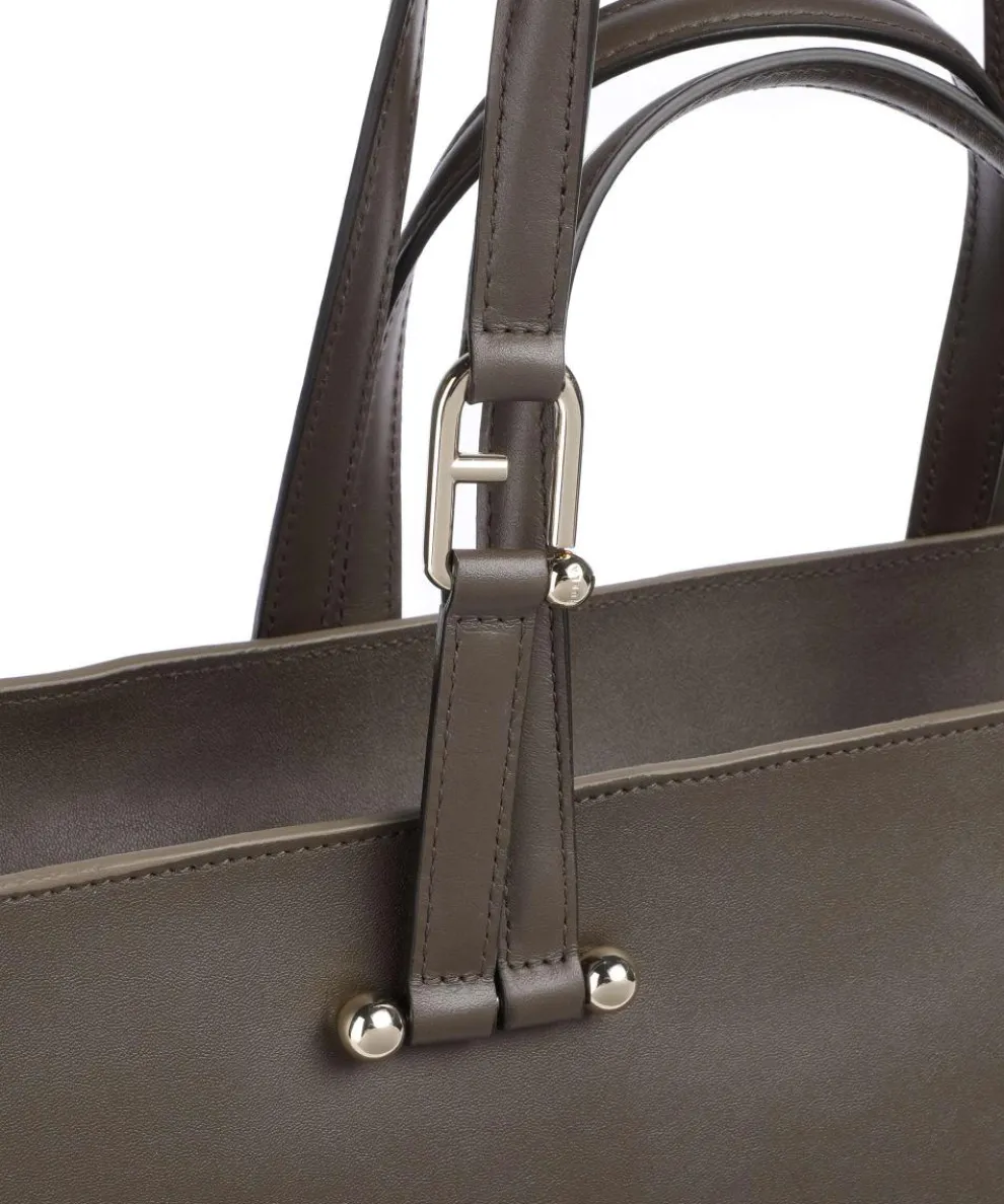 Duetto L Shopper fein genarbtes Leder dunkelbraun