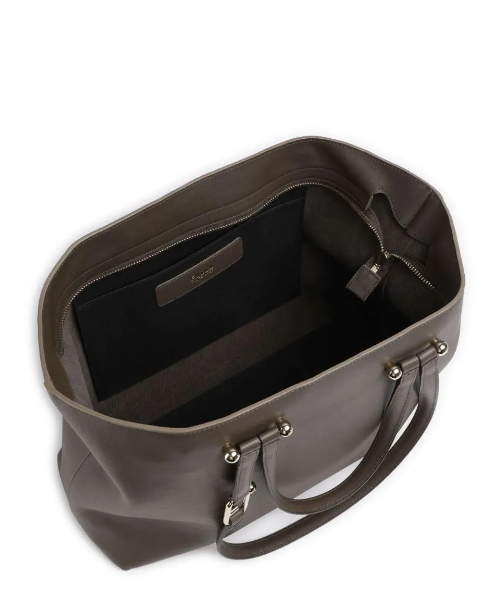 Duetto L Shopper fein genarbtes Leder dunkelbraun