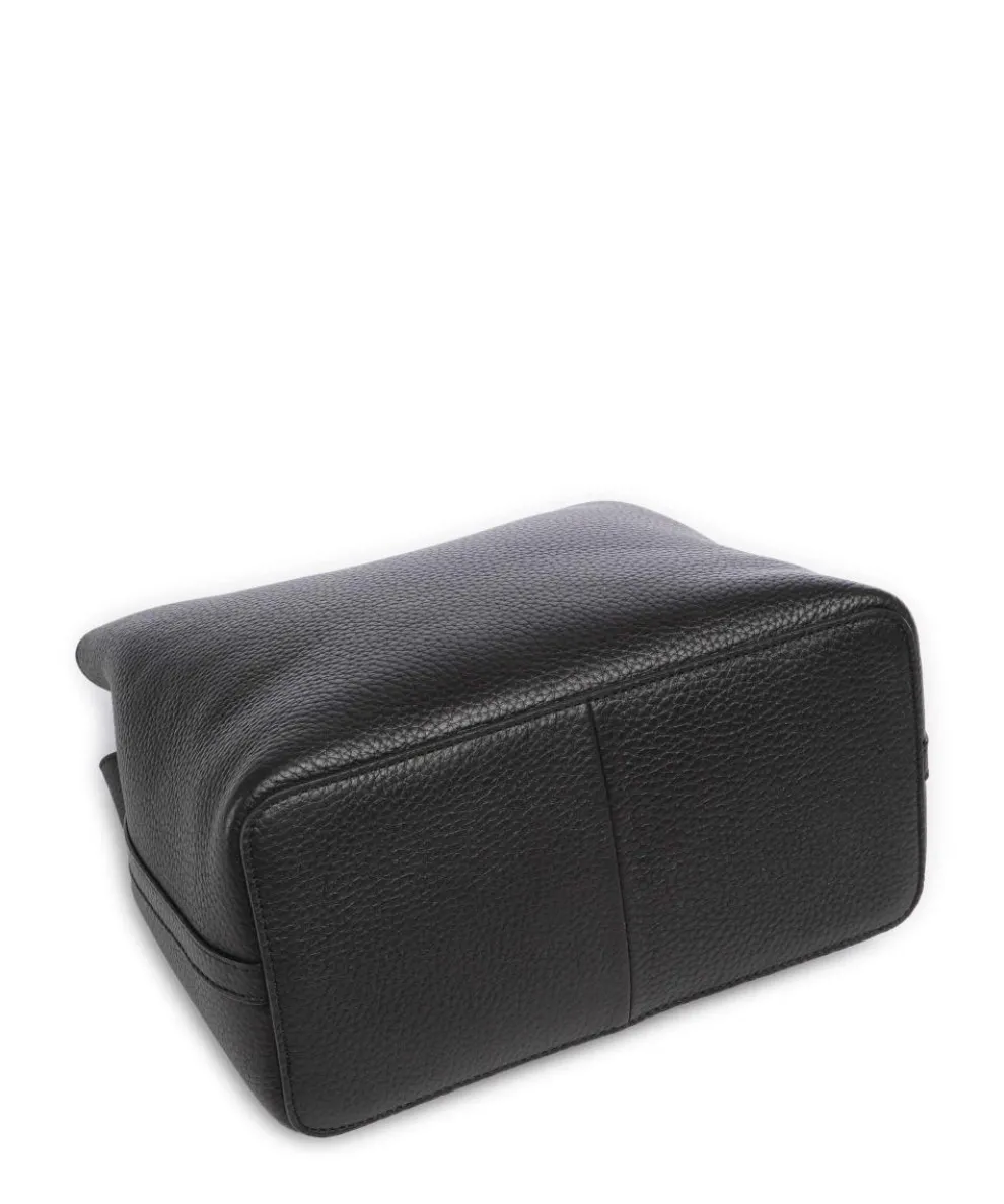 Dukes Place Medium Umhängetasche genarbtes Rindsleder schwarz