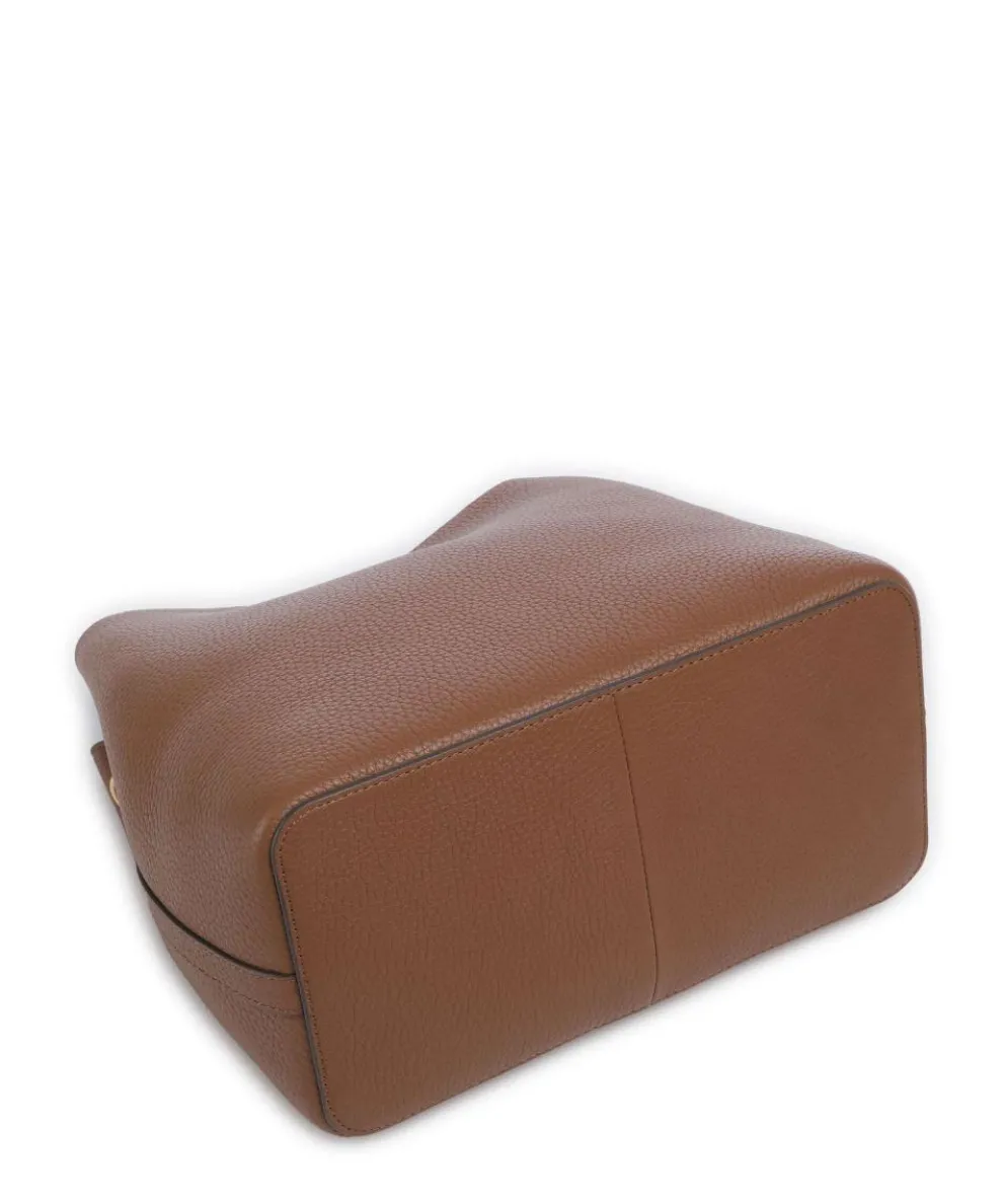 Dukes Place Medium Umhängetasche genarbtes Rindsleder dunkelbraun