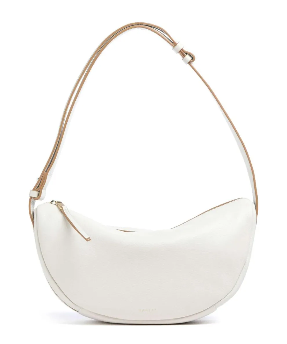 Dukes Place Schultertasche genarbtes Rindsleder elfenbein