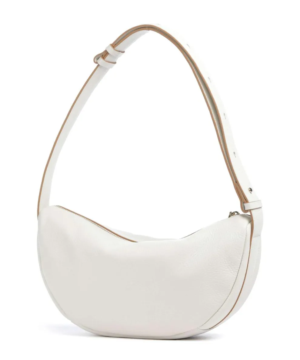 Dukes Place Schultertasche genarbtes Rindsleder elfenbein