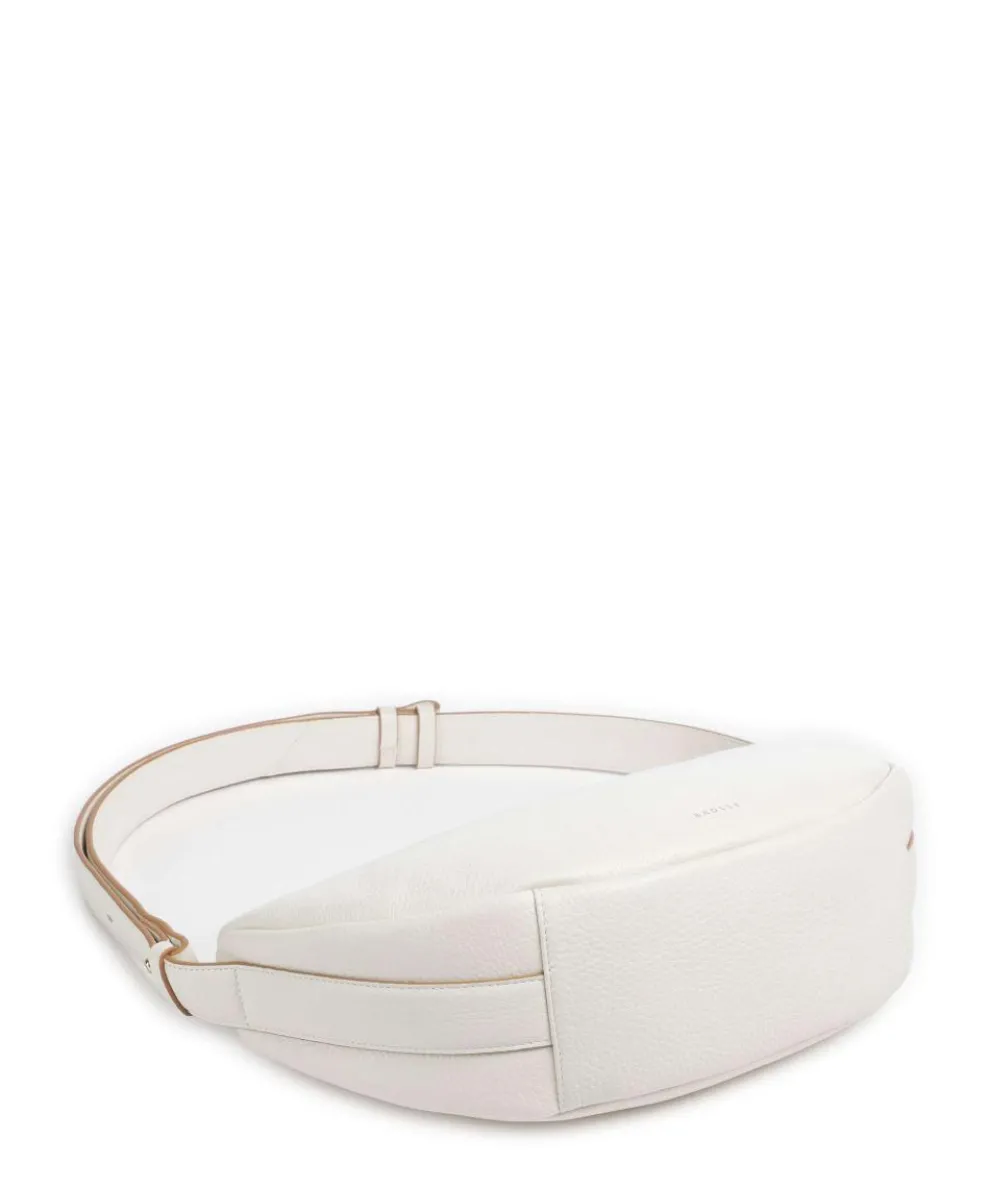 Dukes Place Schultertasche genarbtes Rindsleder elfenbein