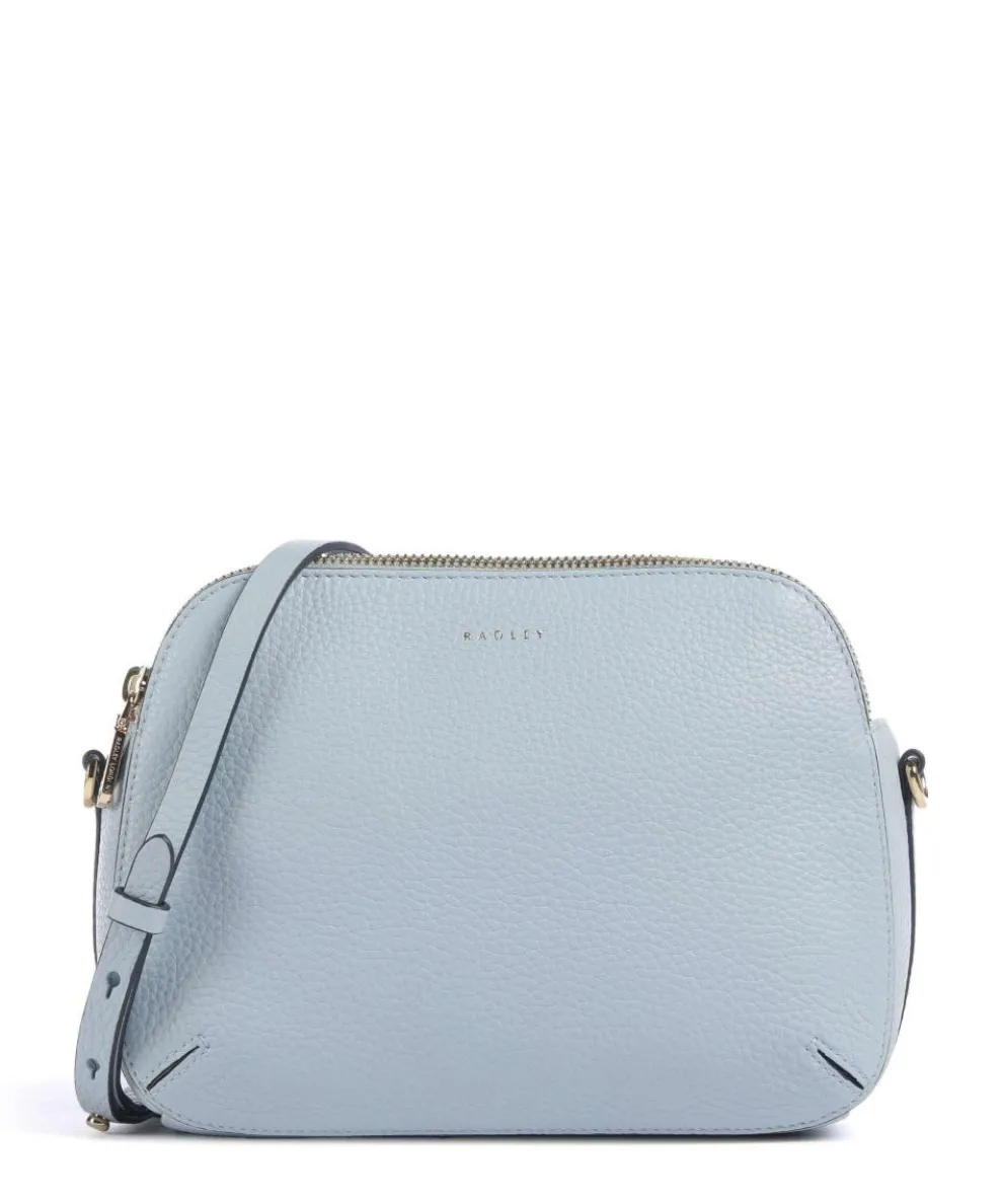 Dukes Place Umhängetasche genarbtes Rindsleder hellblau