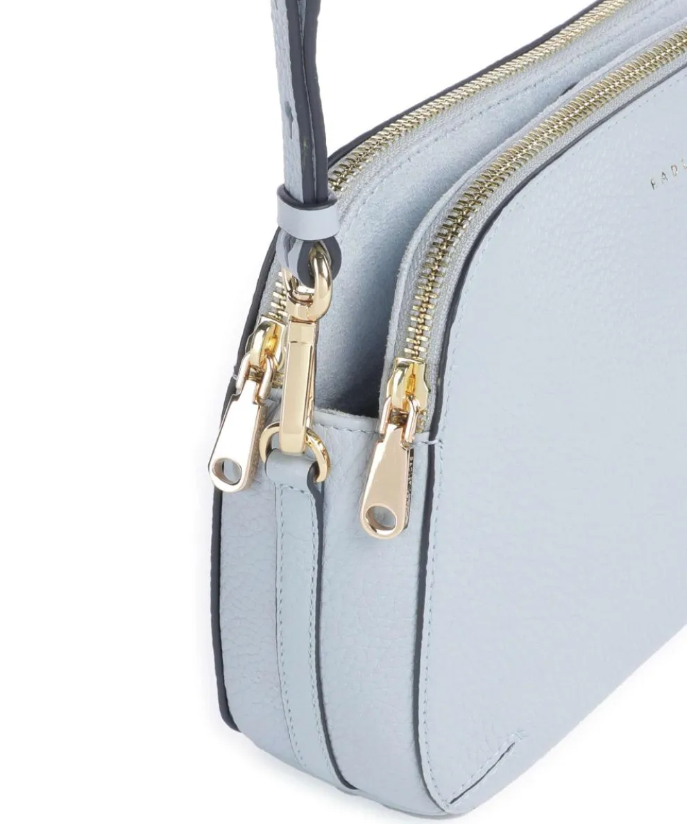 Dukes Place Umhängetasche genarbtes Rindsleder hellblau