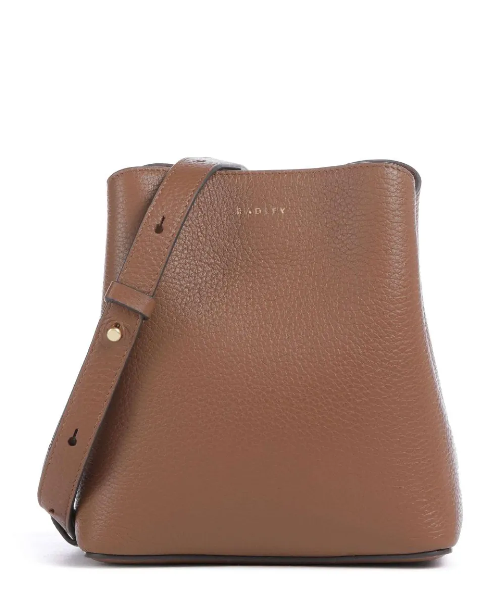 Dukes Place Umhängetasche genarbtes Rindsleder braun