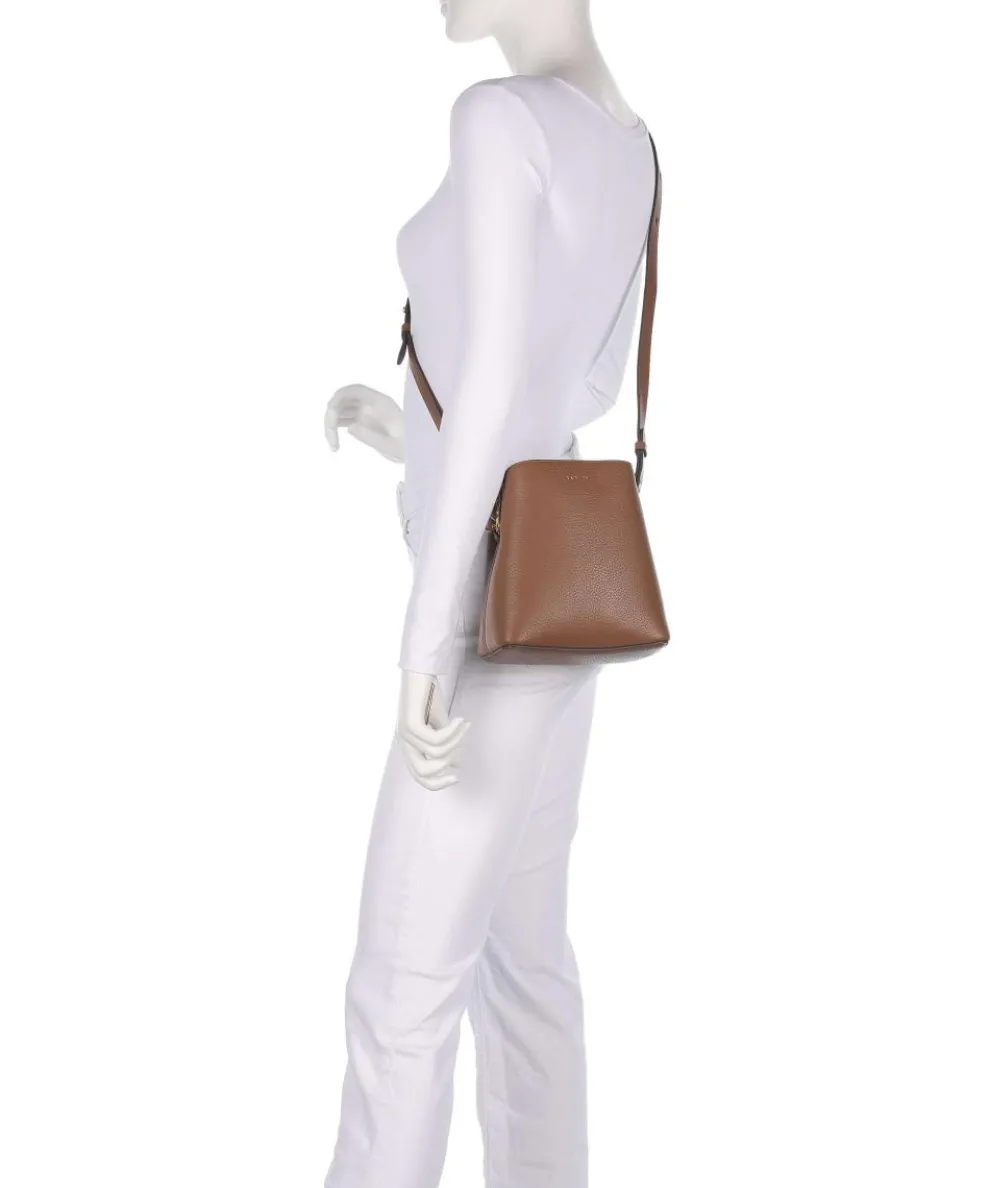 Dukes Place Umhängetasche genarbtes Rindsleder braun