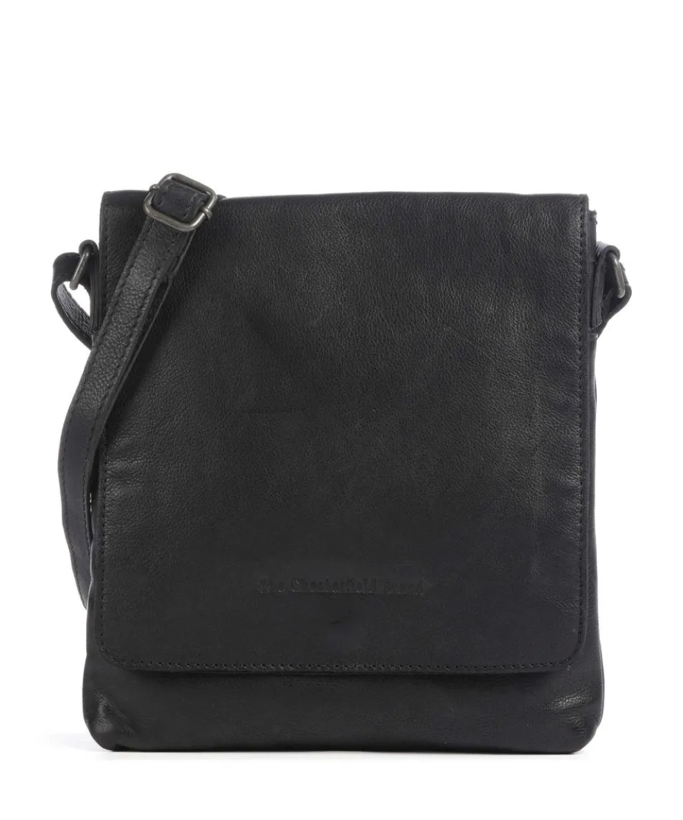 Duncan Umhängetasche fein genarbtes Rindsleder schwarz