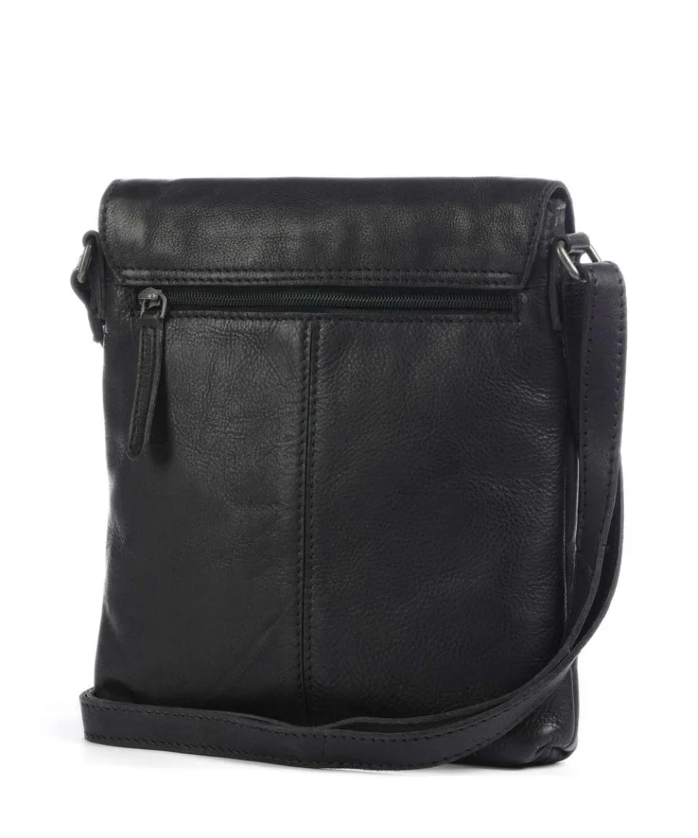 Duncan Umhängetasche fein genarbtes Rindsleder schwarz