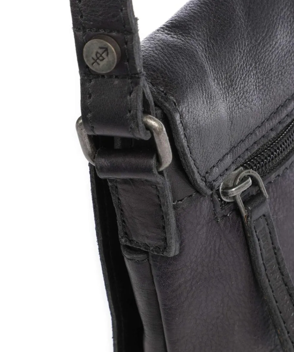 Duncan Umhängetasche fein genarbtes Rindsleder schwarz