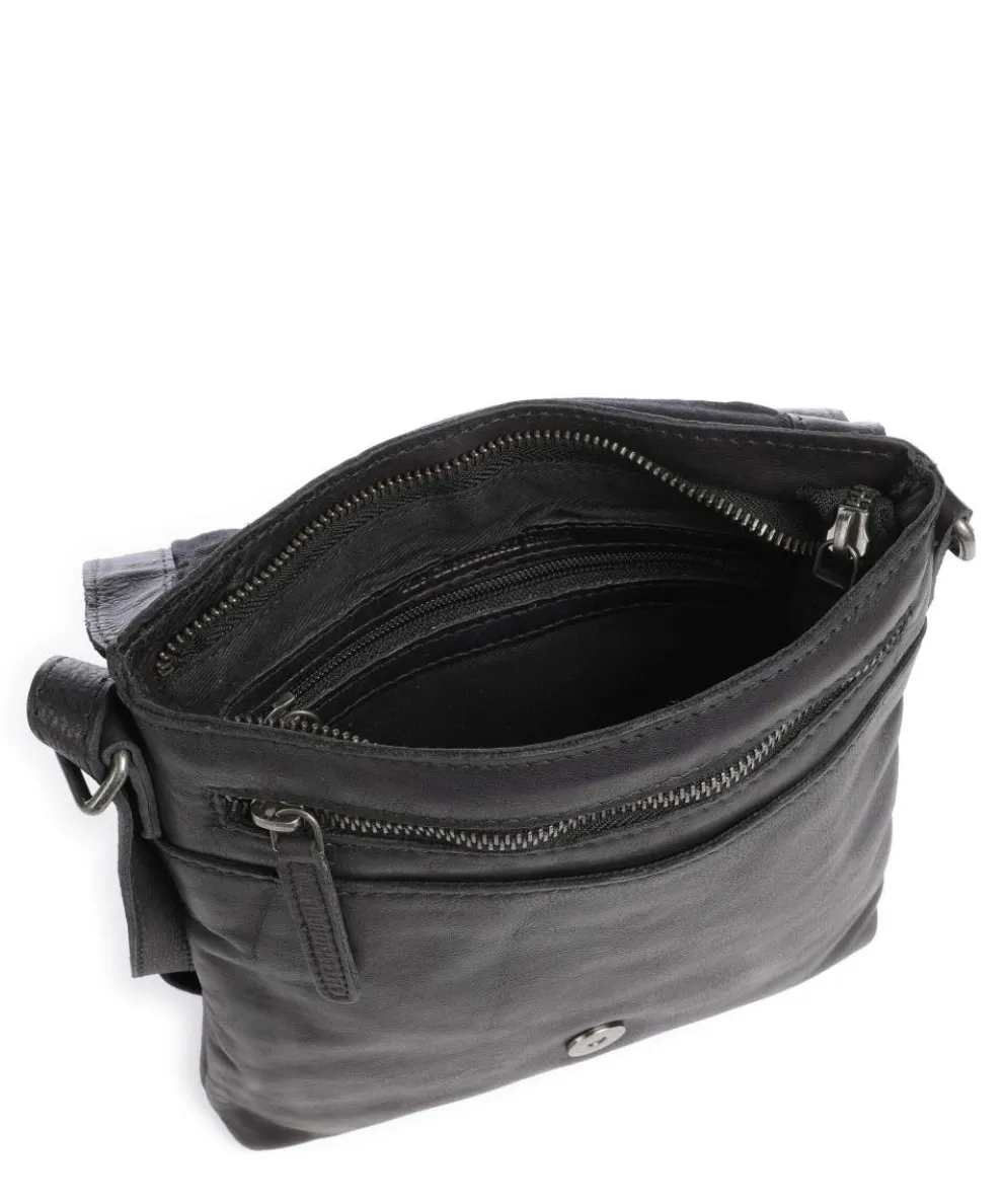 Duncan Umhängetasche fein genarbtes Rindsleder schwarz