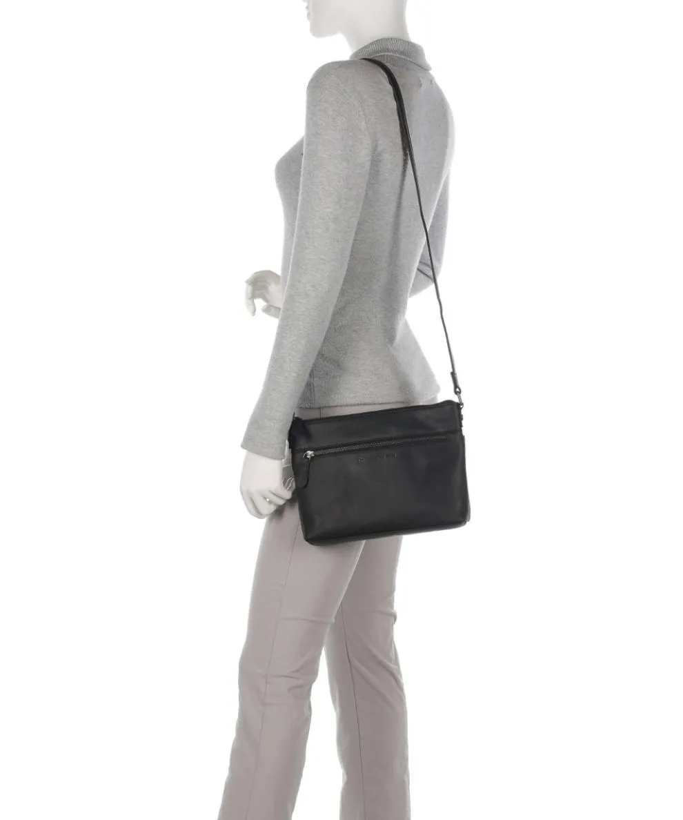 Durban Umhängetasche Pull-Up Rindsleder schwarz