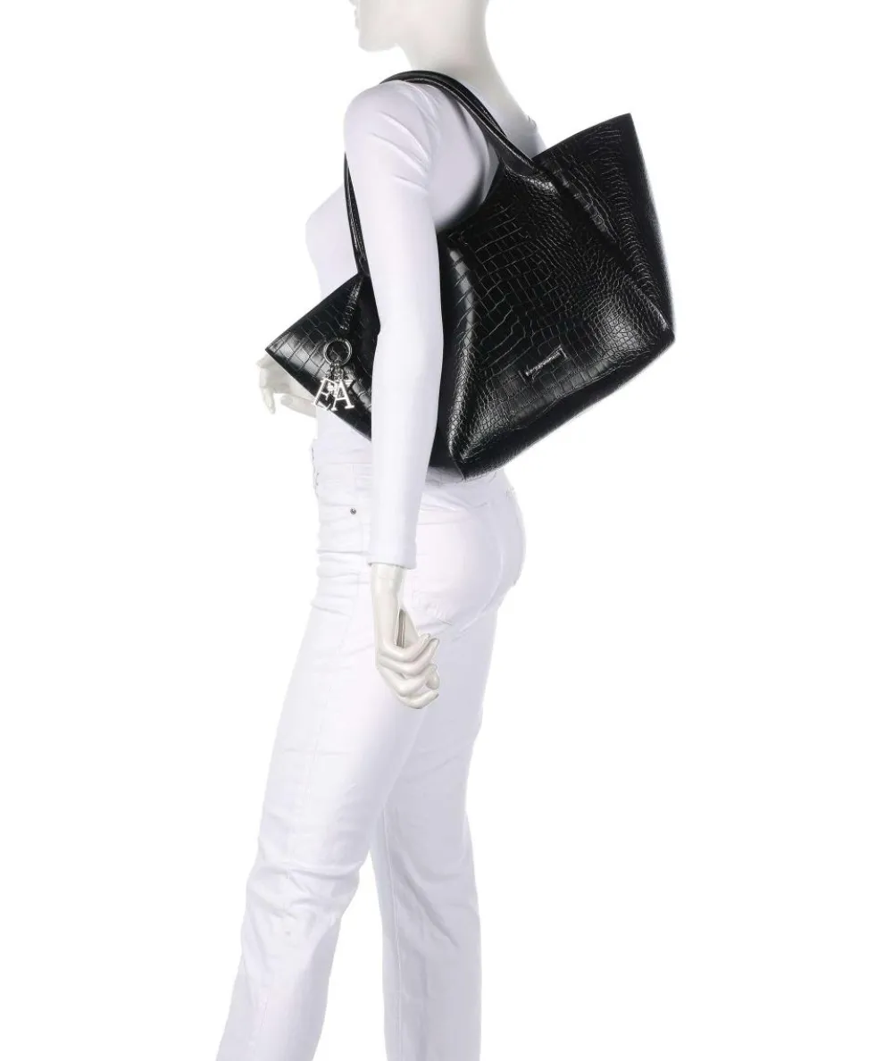 Durini 24 Shopper Lederimitat schwarz