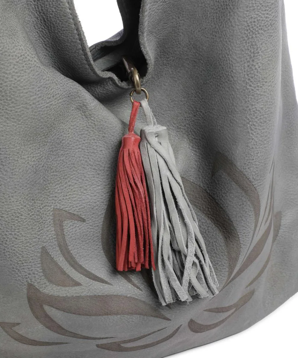 Freundgasse 1 Shopper genarbtes Leder grau