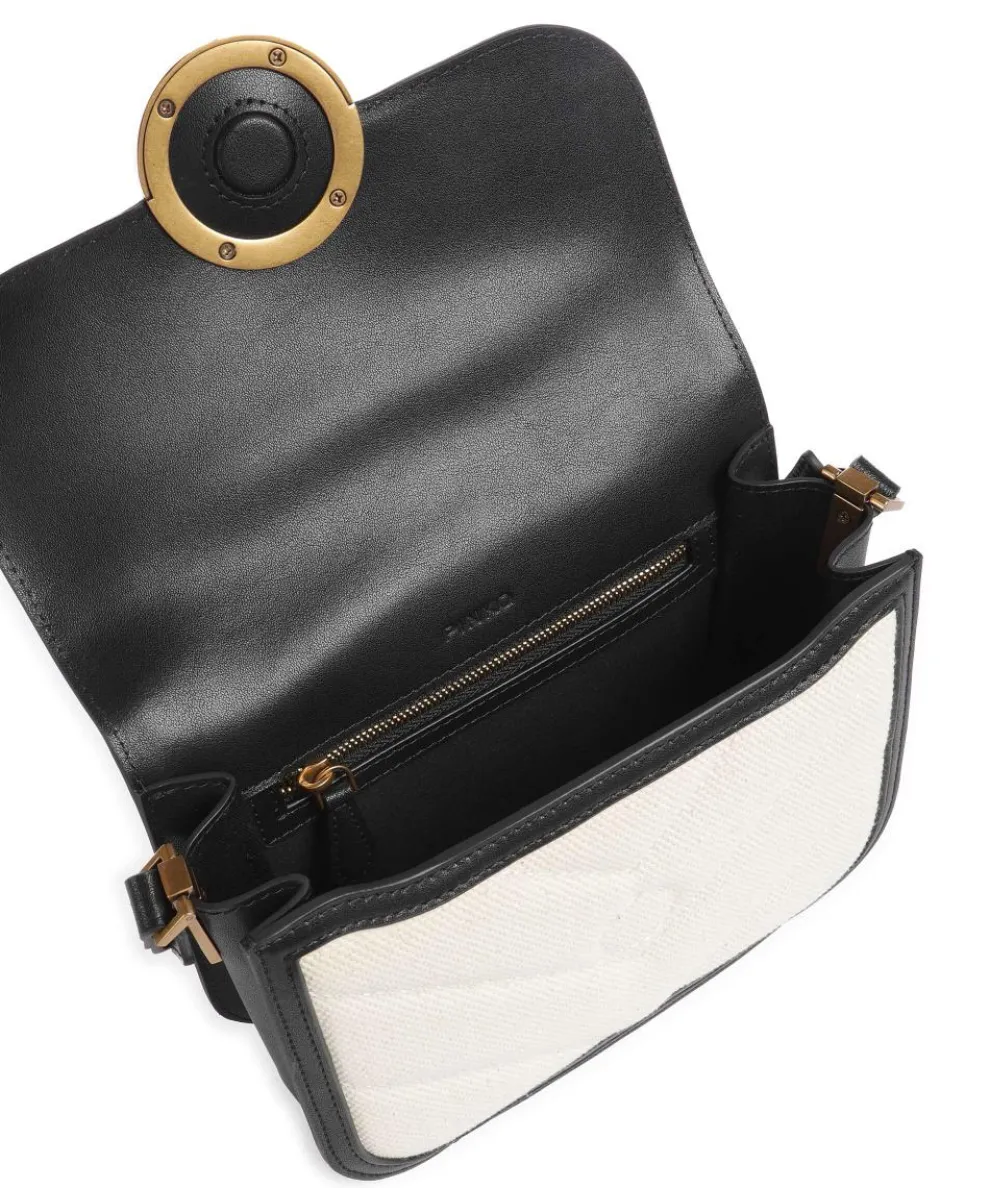 Love Box Mini Umhängetasche Canvas beige/schwarz