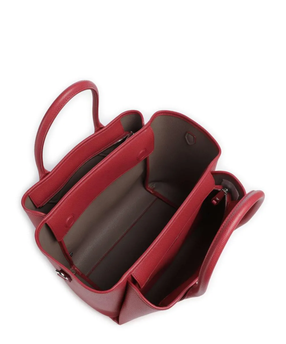 Odette Handtasche Lederimitat dunkelrot