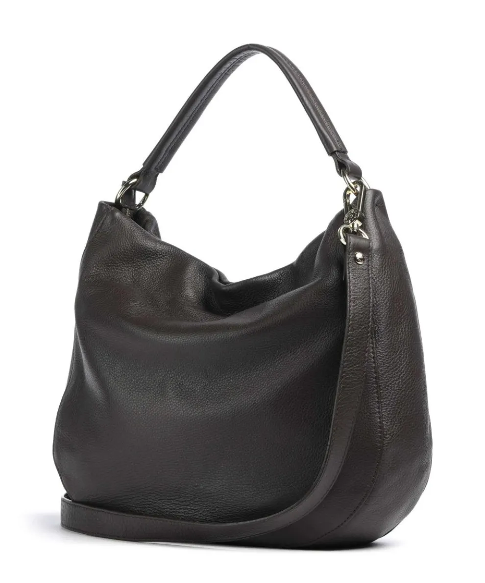 Dalia Mia Beuteltasche genarbtes Leder dunkelbraun