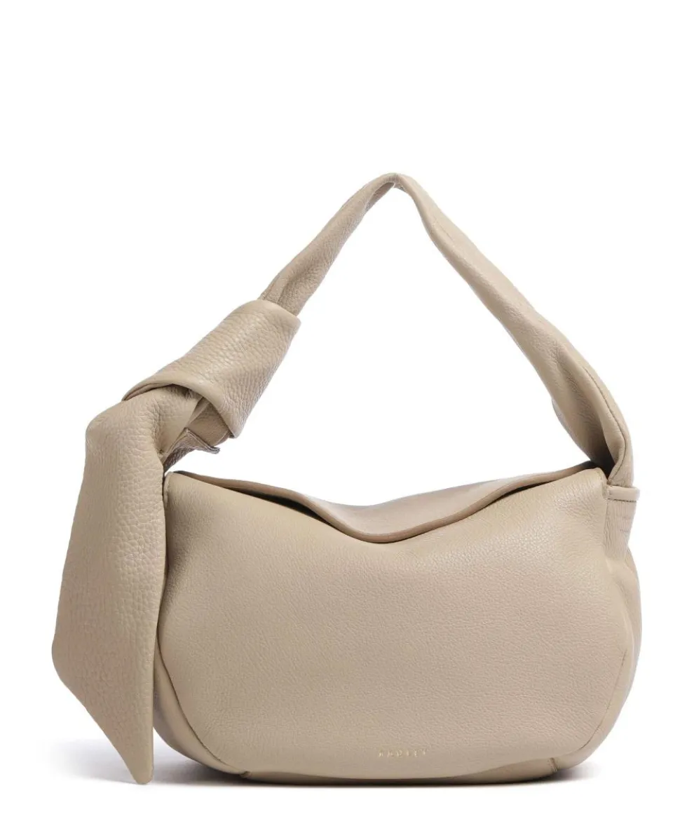 The Grove Schultertasche genarbtes Rindsleder beige